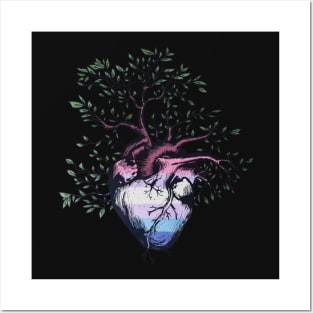 Bigender Heart Tree of Life Posters and Art